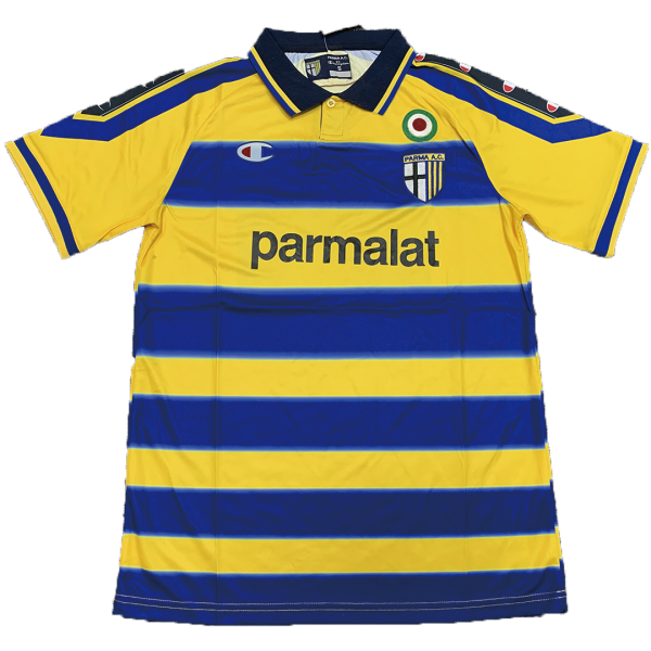 Men's Retro 1999/00 Parma Calcio 1913 Home Soccer Jersey Shirt Champion