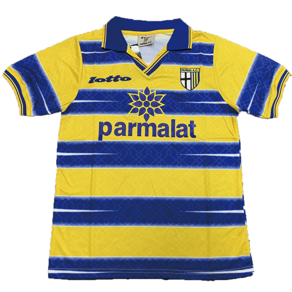 Men's Retro 1998/99 Parma Calcio 1913 Home Soccer Jersey Shirt Champion