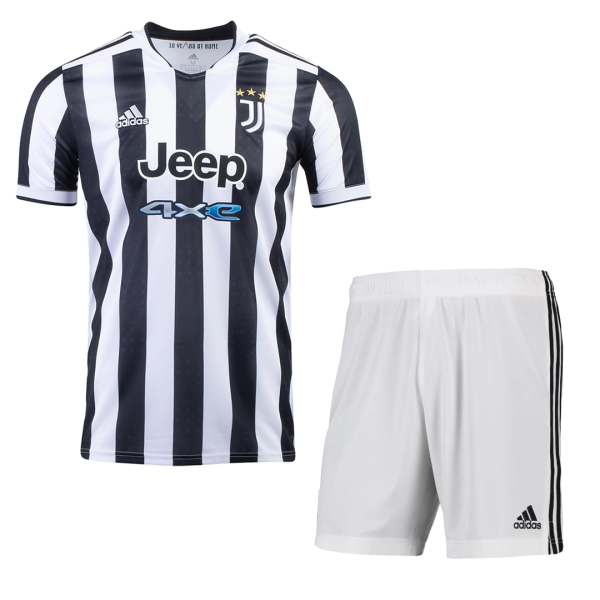 Men's Replica Juventus Home Soccer Jersey Kit (Jersey+Shorts) 2021/22 Adidas