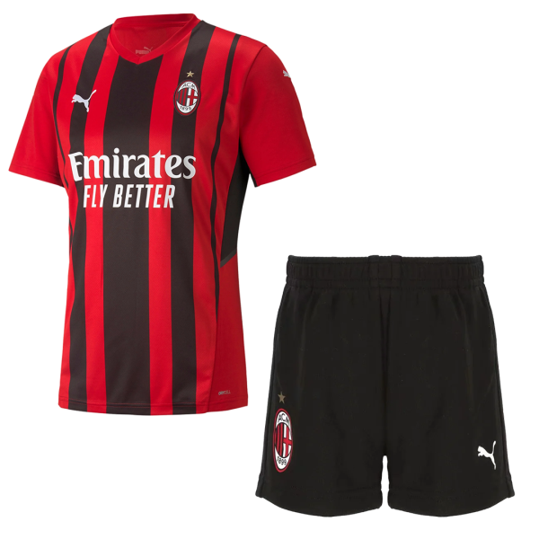 Men's Replica AC Milan Home Soccer Jersey Kit (Jersey+Shorts) 2021/22 Puma