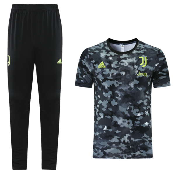 Men's Juventus Soccer Training Kit (Top+Pants) 2021/22 Adidas