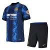Kids Inter Milan Home Soccer Jersey Kit (Jersey+Shorts) 2021/22 Nike