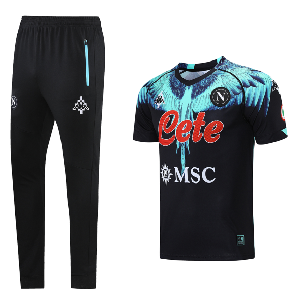 Men's Napoli Soccer Training Kit (Top+Pants) 2021/22 Kappa