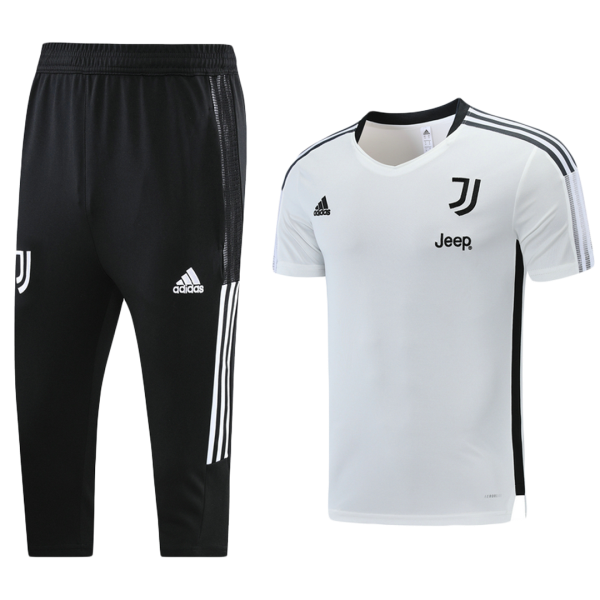 Men's Juventus Soccer Training Kit (Top+3/4Pants) 2021/22 Adidas