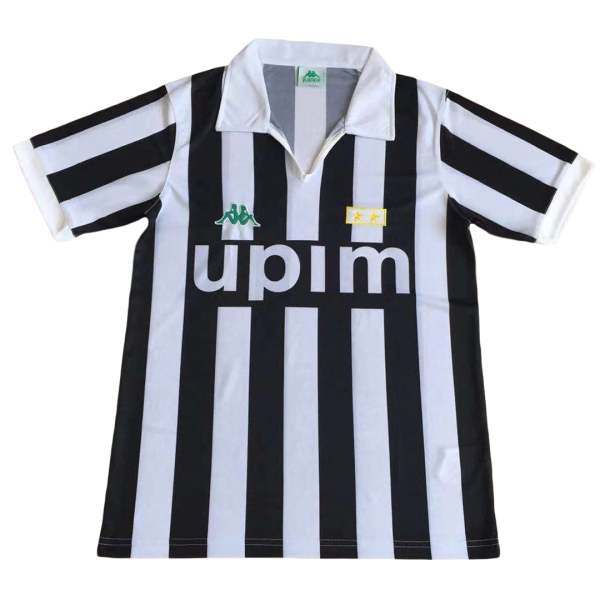 Men's Retro 1991 Juventus Home Soccer Jersey Shirt Kappa
