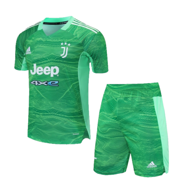 Men's Replica Juventus Goalkeeper Soccer Jersey Kit (Jersey+Shorts) 2021/22 Adidas
