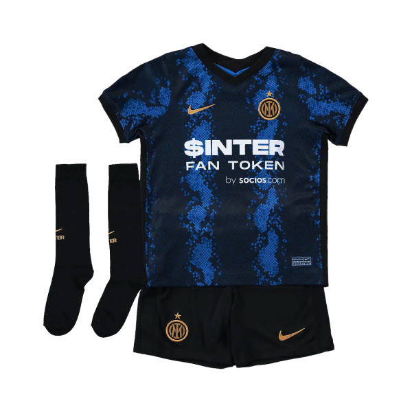 Kids Inter Milan Home Soccer Jersey Whole Kit (Jersey+Shorts+Socks) 2021/22 Nike