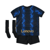 Kids Inter Milan Home Soccer Jersey Whole Kit (Jersey+Shorts+Socks) 2021/22 Nike