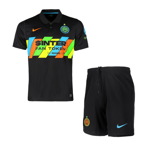 Men's Replica Inter Milan Third Away Soccer Jersey Kit (Jersey+Shorts) 2021/22 Nike