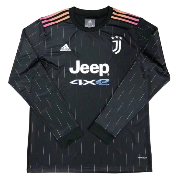Men's Replica Juventus Away Long Sleeves Soccer Jersey Shirt 2021/22 Adidas
