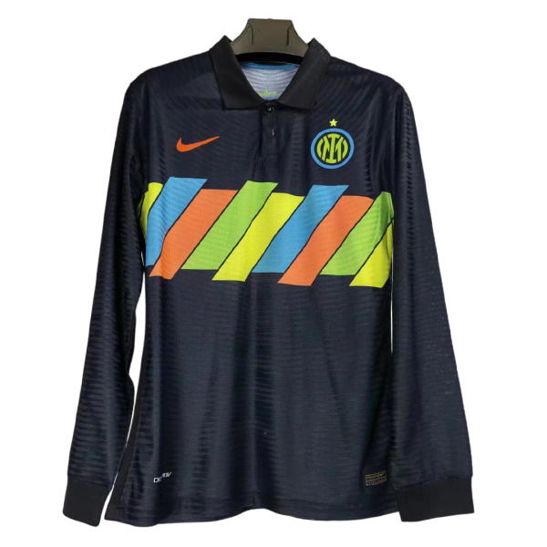 Men's Authentic Inter Milan Third Away Soccer Long Sleeves Jersey Shirt 2021/22 Nike