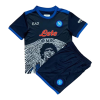 Kids Napoli Maradona Ltd Edition Soccer Jersey Kit (Jersey+Shorts) 2021/22 EA7