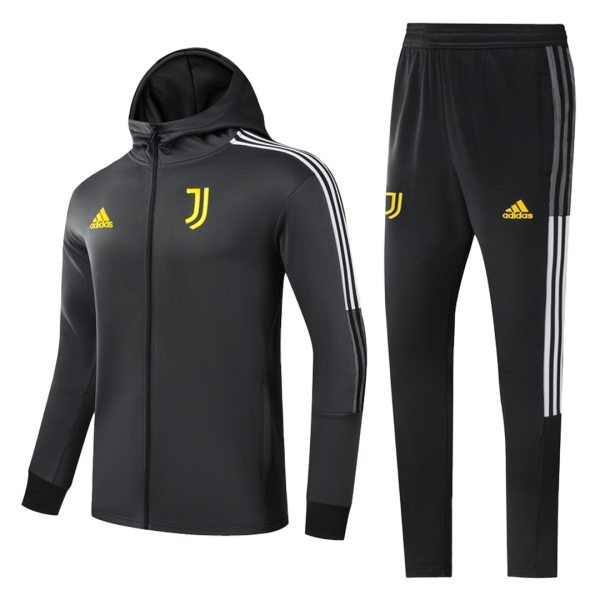 Men's Juventus Hoodie Training Kit (Jacket+Pants) 2021/22 Adidas
