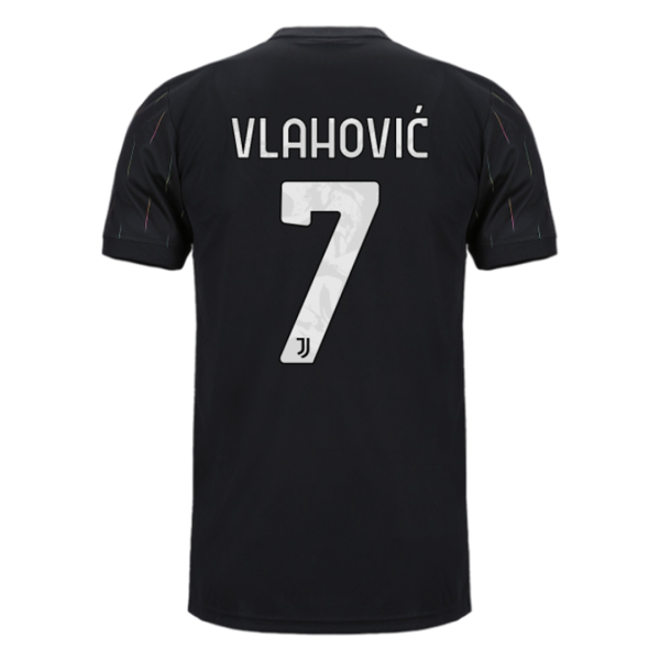 Men's Replica VLAHOVIĆ #7 Juventus Away Soccer Jersey Shirt 2021/22 Adidas