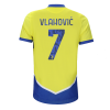 Men's Authentic VLAHOVIĆ #7 Juventus Third Away Soccer Jersey Shirt 2021/22 Adidas