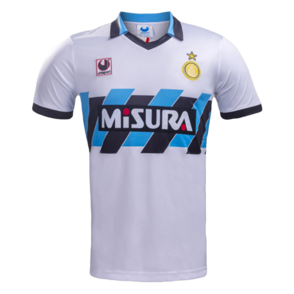 Men's Retro 1990/91 Inter Milan Away Soccer Jersey Shirt Uhlsport