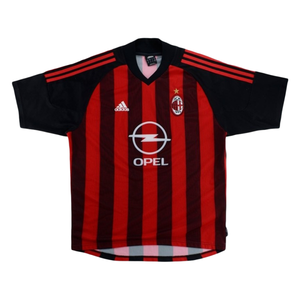 Men's Retro 2002/03 AC Milan Home Soccer Jersey Shirt Adidas