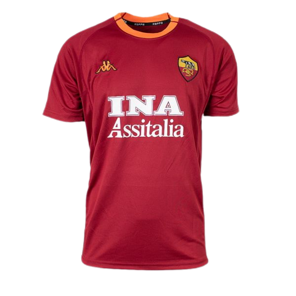 Men's Retro 2000/01 Roma Home Soccer Jersey Shirt Kappa