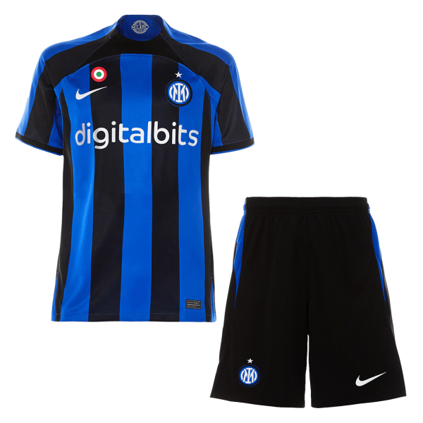 Men's Replica Inter Milan Home Soccer Jersey Kit (Jersey+Shorts) 2022/23 Nike