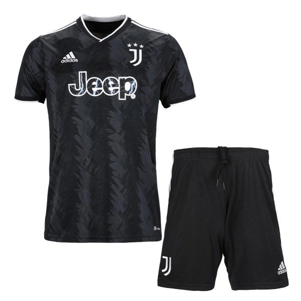 Kids Juventus Away Soccer Jersey Kit (Jersey+Shorts) 2022/23 Adidas