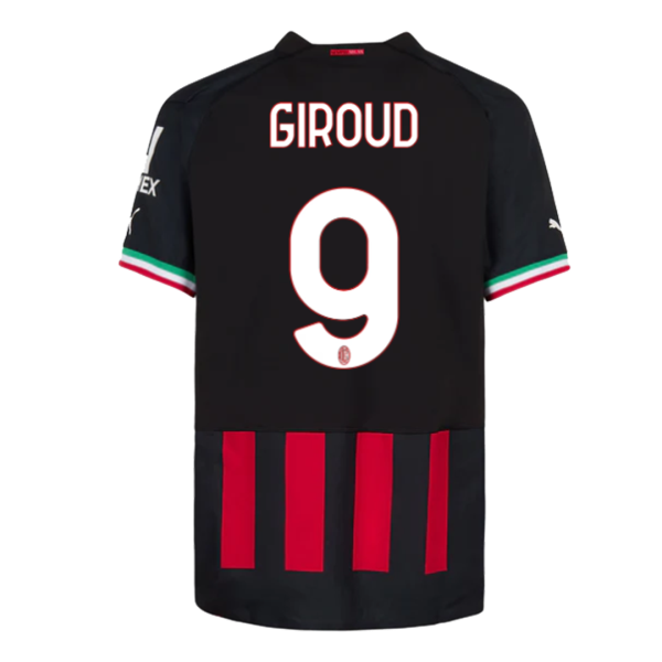 Men's Replica GIROUD #9 AC Milan Home Soccer Jersey Shirt 2022/23 Puma