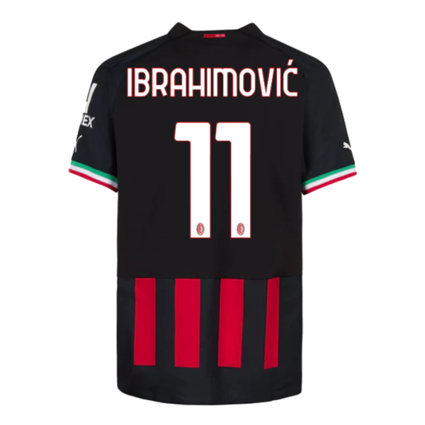 Men's Replica IBRAHIMOVIĆ #11 AC Milan Home Soccer Jersey Shirt 2022/23 Puma