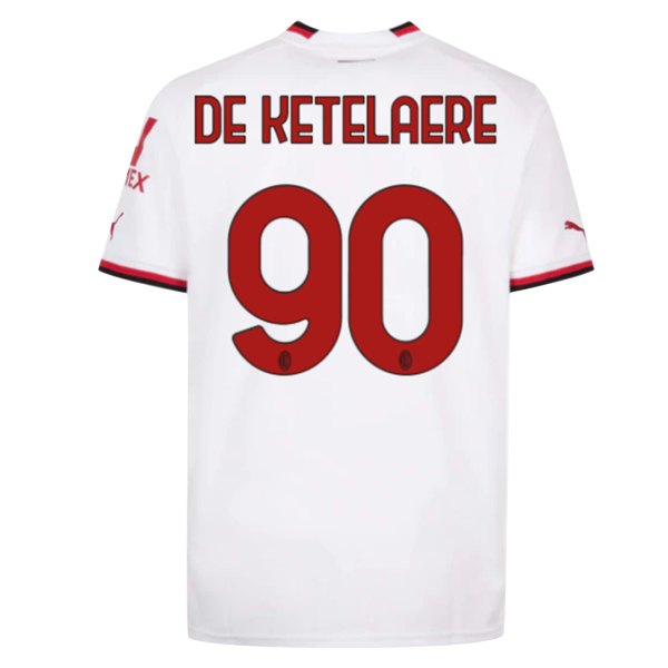 Men's Replica DE KETELAERE #90 AC Milan Away Soccer Jersey Shirt 2022/23 Puma