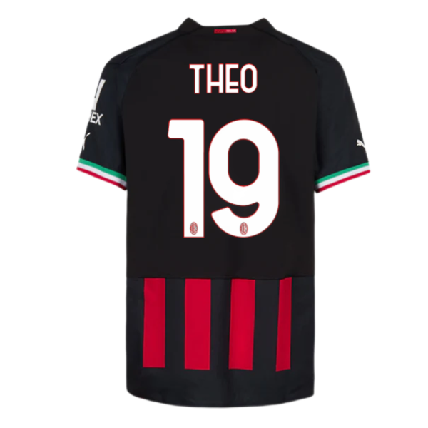 Men's Replica THEO #19 AC Milan Home Soccer Jersey Shirt 2022/23 Puma