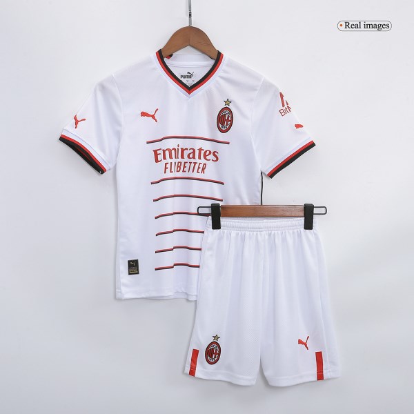 Kids AC Milan Away Soccer Jersey Kit (Jersey+Shorts) 2022/23 Adidas