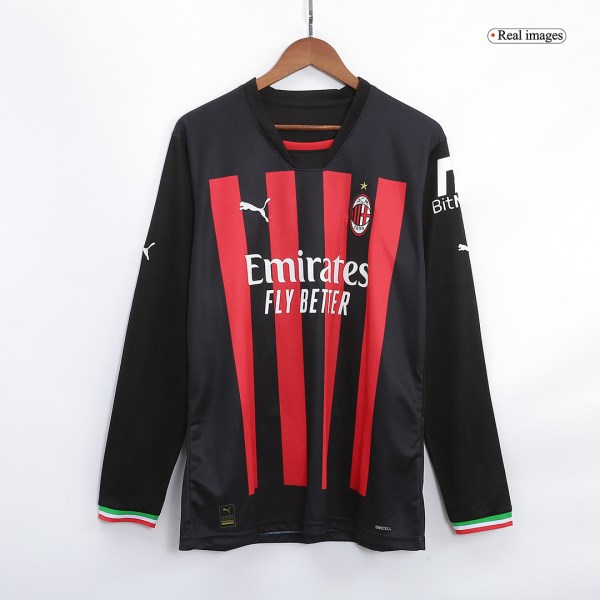 Men's Replica AC Milan Home Long Sleeves Soccer Jersey Shirt 2022/23 Puma