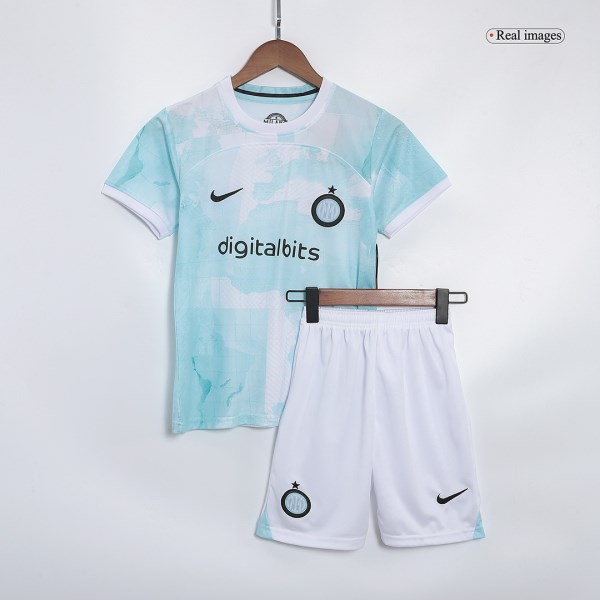 Kids Inter Milan Away Soccer Jersey Kit (Jersey+Shorts) 2022/23 Nike