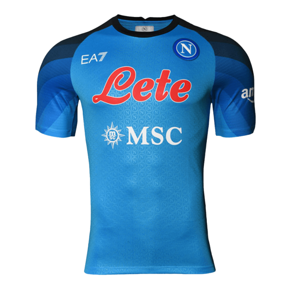 Men's Authentic Napoli Home Soccer Jersey Shirt 2022/23 EA7