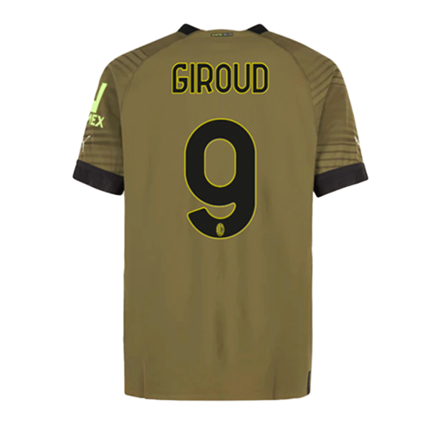 Men's Replica GIROUD #9 AC Milan Third Away Soccer Jersey Shirt 2022/23 Puma