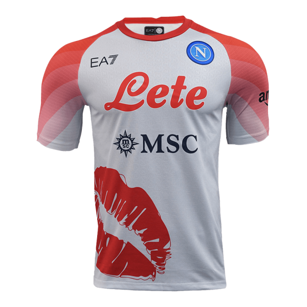 Men's Replica Napoli Valentine's Day Soccer Jersey Shirt 2022/23 EA7