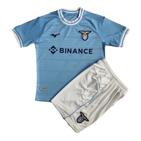 Kids Lazio Home Soccer Jersey Kit (Jersey+Shorts) 2022/23 Macron