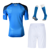 Men's Replica Napoli Home Soccer Jersey Whole Kit (Jersey+Shorts+Socks) 2022/23 Kappa