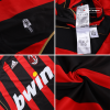 Men's Retro 2006/07 Replica AC Milan Home Long Sleeves Soccer Jersey Shirt Adidas