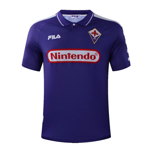 Men's Retro 1998/99 Fiorentina Home Soccer Jersey Shirt