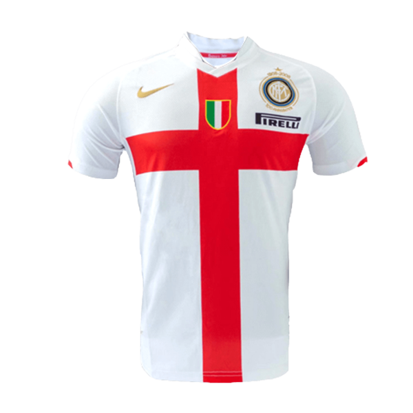 Men's Retro 2007/08 Inter Milan Away 100th Anniversary Soccer Jersey Shirt Nike