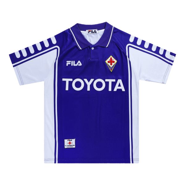 Men's Retro 1999/00 Fiorentina Home Soccer Jersey Shirt Kappa
