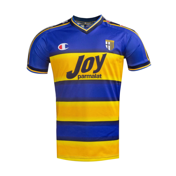 Men's Retro 2001/02 Parma Calcio 1913 Home Soccer Jersey Shirt Champion