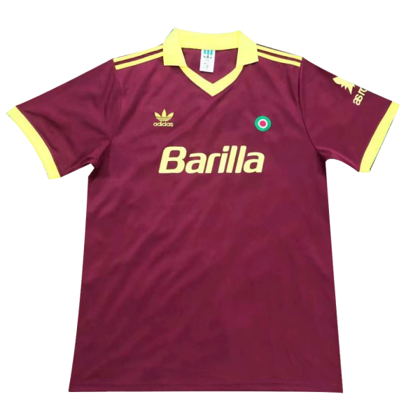 Men's Retro 1991/92 Roma Home Soccer Jersey Shirt Adidas