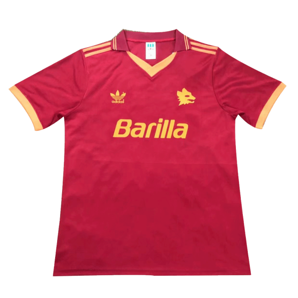 Men's Retro 1992/94 Roma Home Soccer Jersey Shirt Adidas