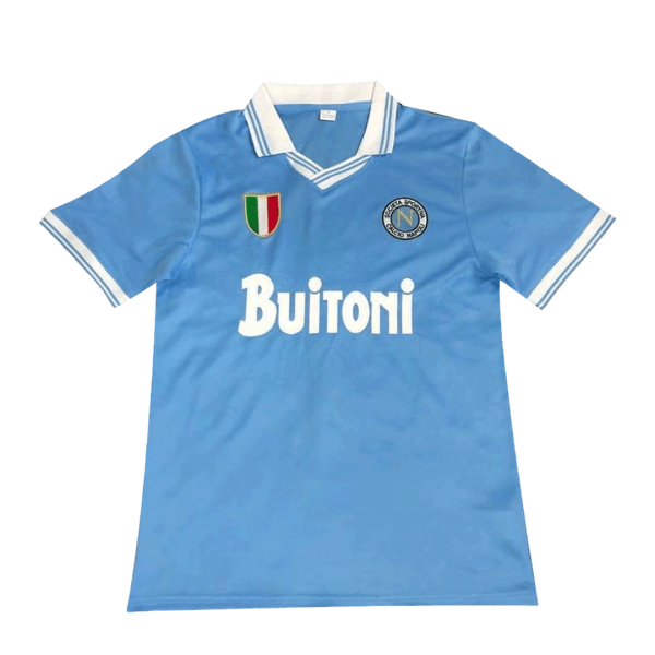 Men's Retro 1986/87 Napoli Home Soccer Jersey Shirt