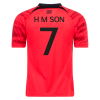 Men's Replica H M SON #7 South Korea Home Soccer Jersey Shirt 2022 Nike - World Cup 2022