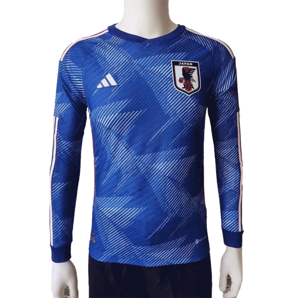 Men's Authentic Japan Home Soccer Long Sleeves Jersey Shirt 2022 Adidas - World Cup 2022