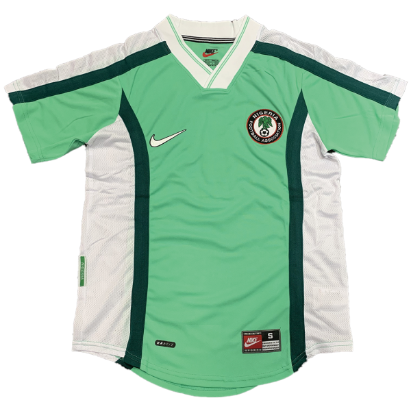 Men's Retro 1998 Nigeria Home Soccer Jersey Shirt Nike