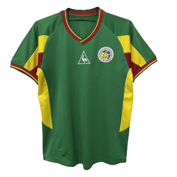 Men's Retro 2002 Senegal Home Soccer Jersey Shirt Le Coq Sportif