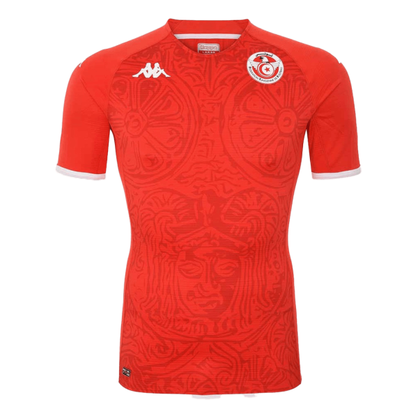 Men's Replica Tunisia Home Soccer Jersey Shirt 2022 Kappa - World Cup 2022 | Tunisia