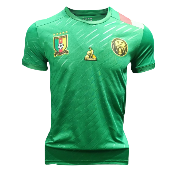 Men's Replica Cameroon Home Soccer Jersey Shirt 2022 Le Coq Sportif - World Cup 2022 | Cameroon